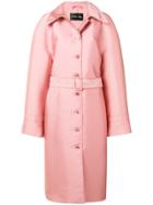 Stine Goya Belted Midi Coat - Pink & Purple