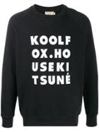 Maison Kitsuné Kool Fox Print Jersey Sweatshirt - Black