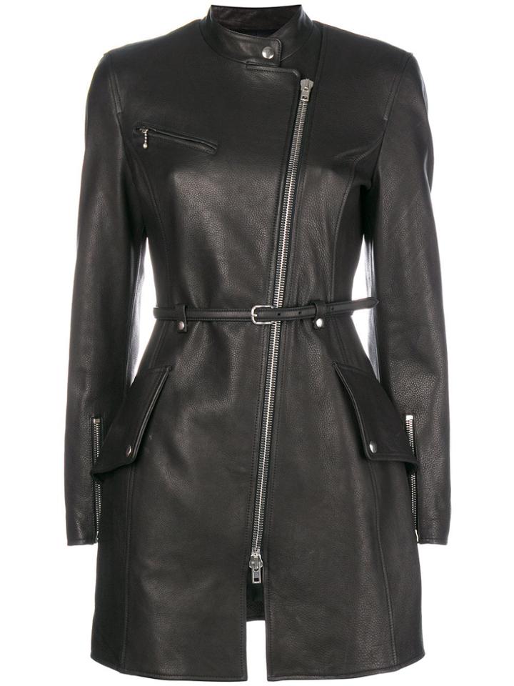 Alexander Wang Zipped Fitted Biker Coat - Black