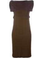 Maison Martin Margiela Vintage Tube Dress With Zip Detail - Brown
