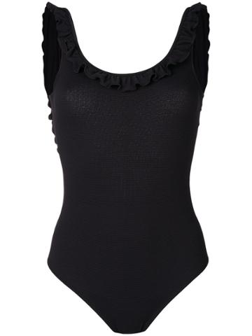 Mimì A La Mer Ruffle Trim Swimsuit - Black