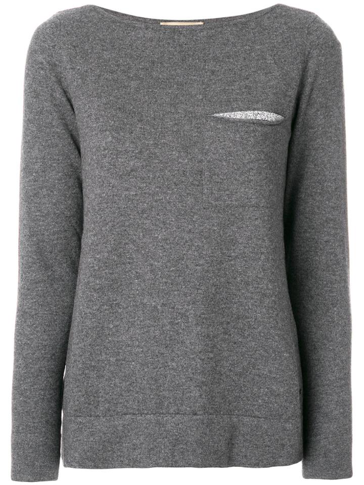 Fay Chest Pocket Jumper - Grey