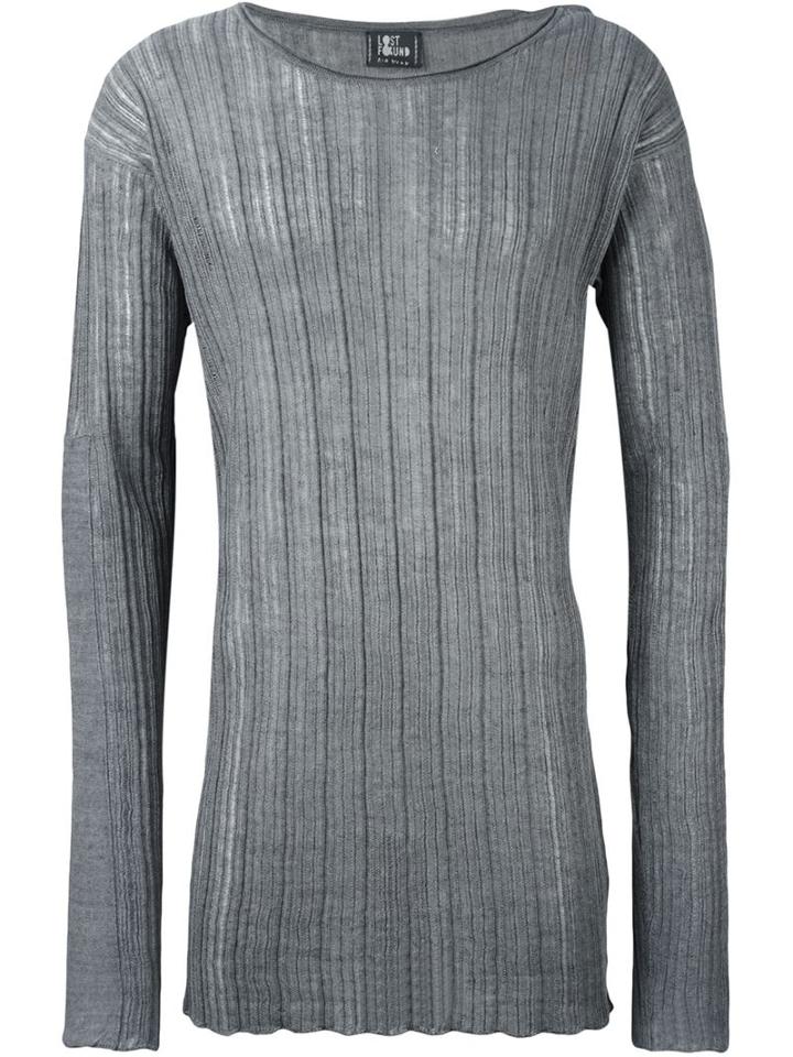 Lost & Found Ria Dunn Fine Knit Jumper, Men's, Size: Medium, Grey, Linen/flax