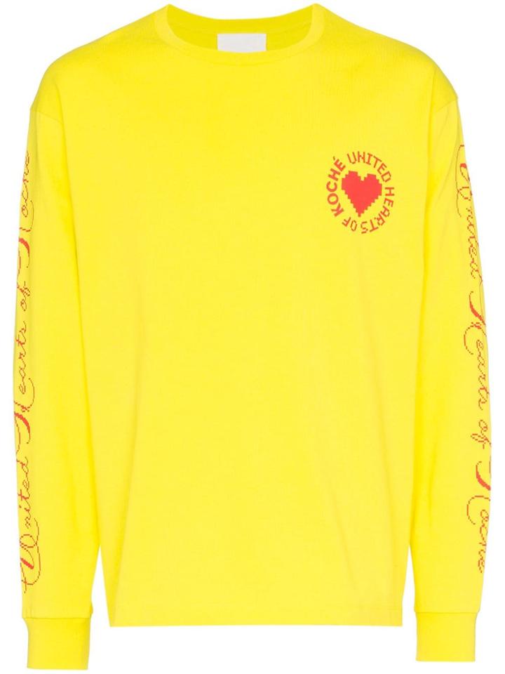 Koché United Heart Long-sleeve Top - Yellow