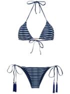 Brigitte Tati Tanga Julia Triangle Bikini Set - Blue