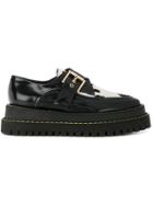No21 Cow Print Brogues - Black