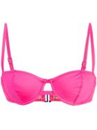 Fleur Du Mal Unlined Balconette Bikini Top - Pink