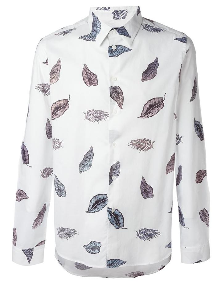 Ps Paul Smith Leaves Print Shirt