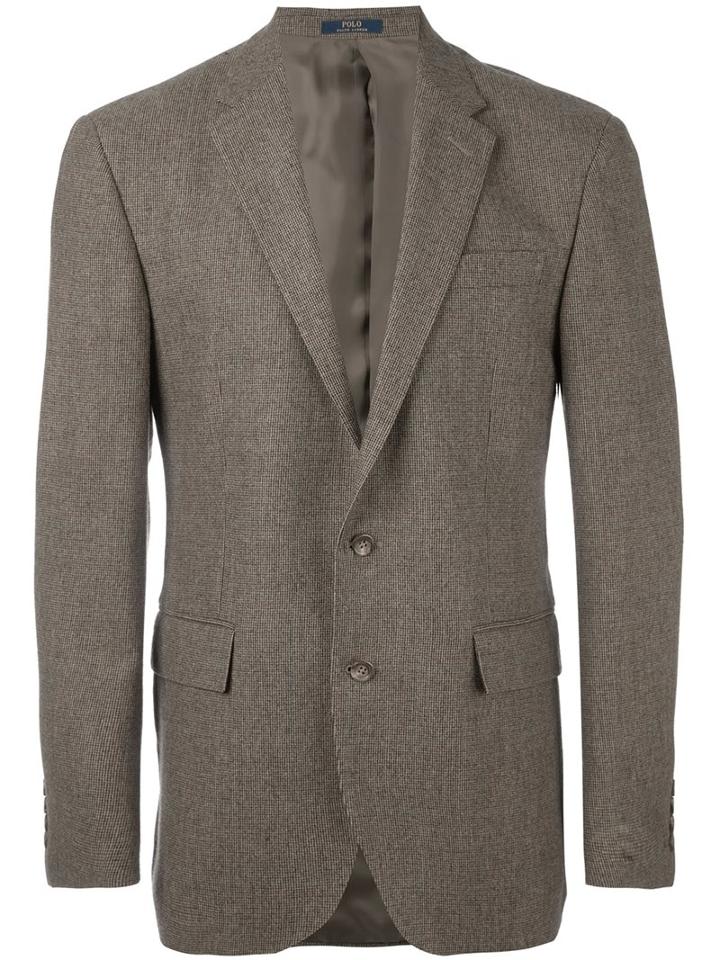 Polo Ralph Lauren Woven Single Breasted Blazer, Men's, Size: 44, Brown, Cupro/wool