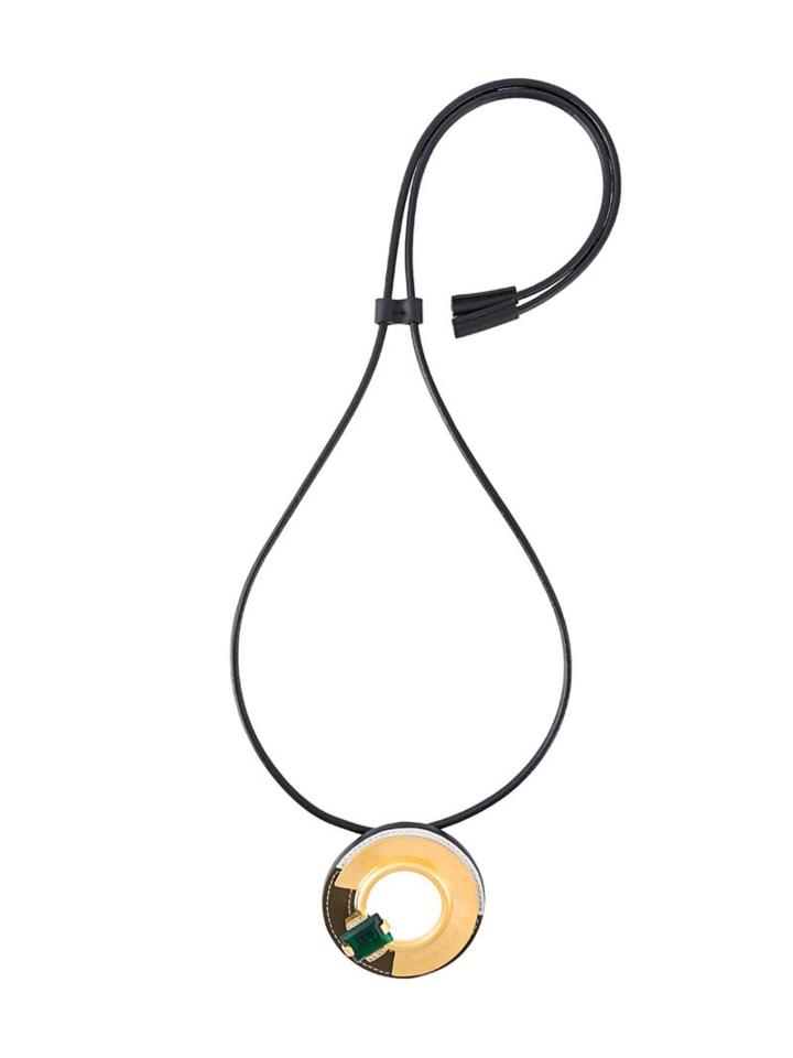 Marni Circular Disc Necklace, Women's, Black