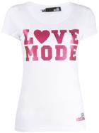 Love Moschino Glitter Logo T-shirt - White