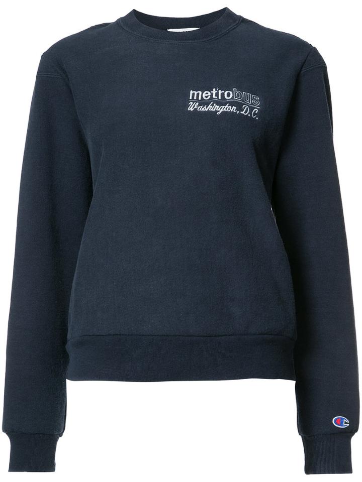 Re/done Metro Bus D.c. Sweatshirt, Women's, Size: Medium/large, Blue, Polyester/cotton