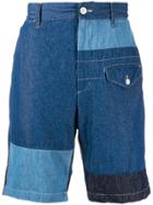 Engineered Garments Contrast Denim Shorts - Blue
