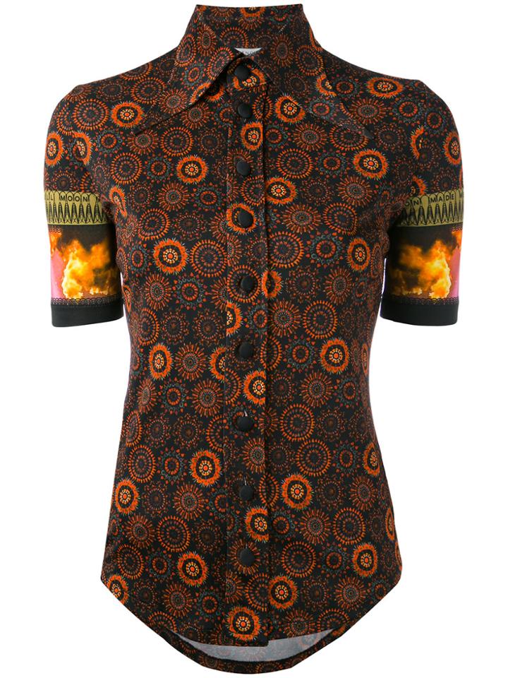 Givenchy Printed Butterfly Collar Top - Black