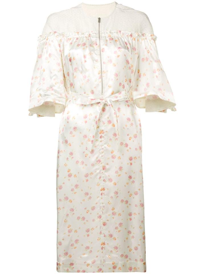 Golden Goose Deluxe Brand Floral Print Dress - White