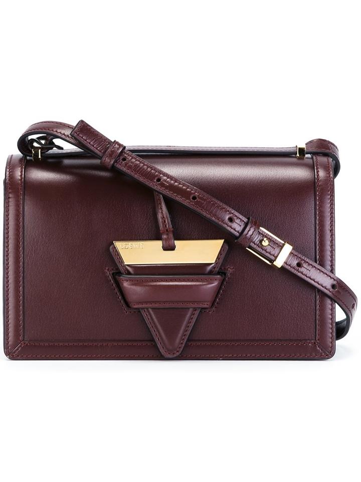Loewe Triangle Clasp Cross Body Bag, Women's, Red
