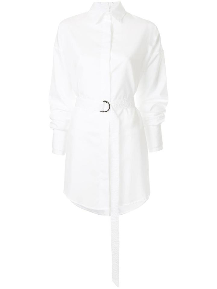 Strateas Carlucci Bi-sect Macro Shirt Dress - White