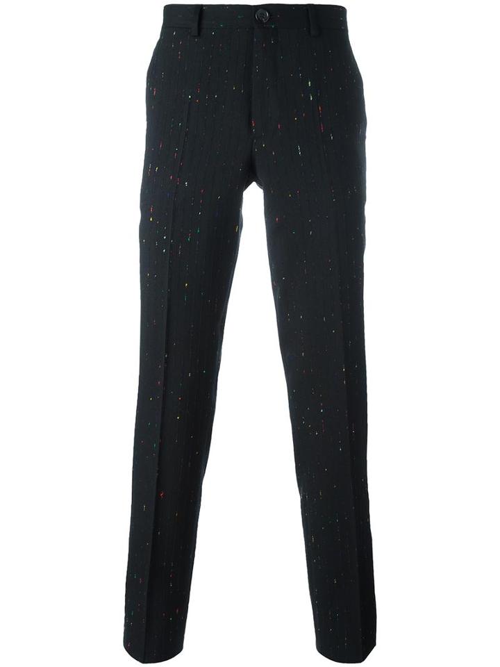 Ps By Paul Smith Cropped Tailored Trousers, Men's, Size: 30, Black, Wool