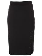 Alyx Zip Up Fitted Skirt, Women's, Size: Medium, Black, Cotton