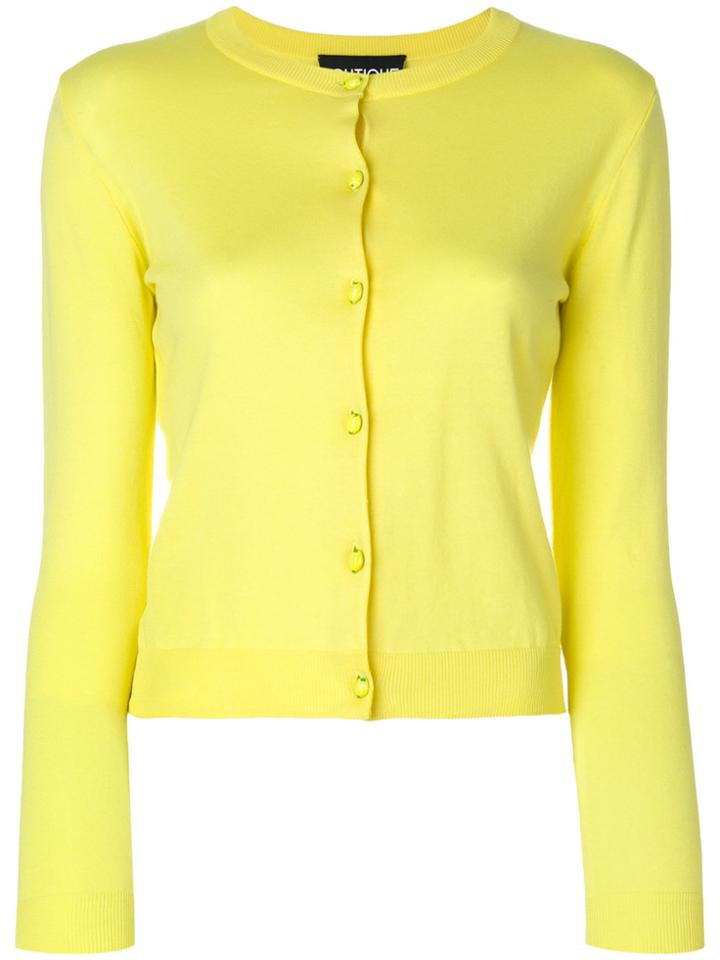 Boutique Moschino Lemon Button Cardigan - Yellow & Orange
