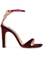 Sergio Rossi Embellished High-heeled Sandals - Red