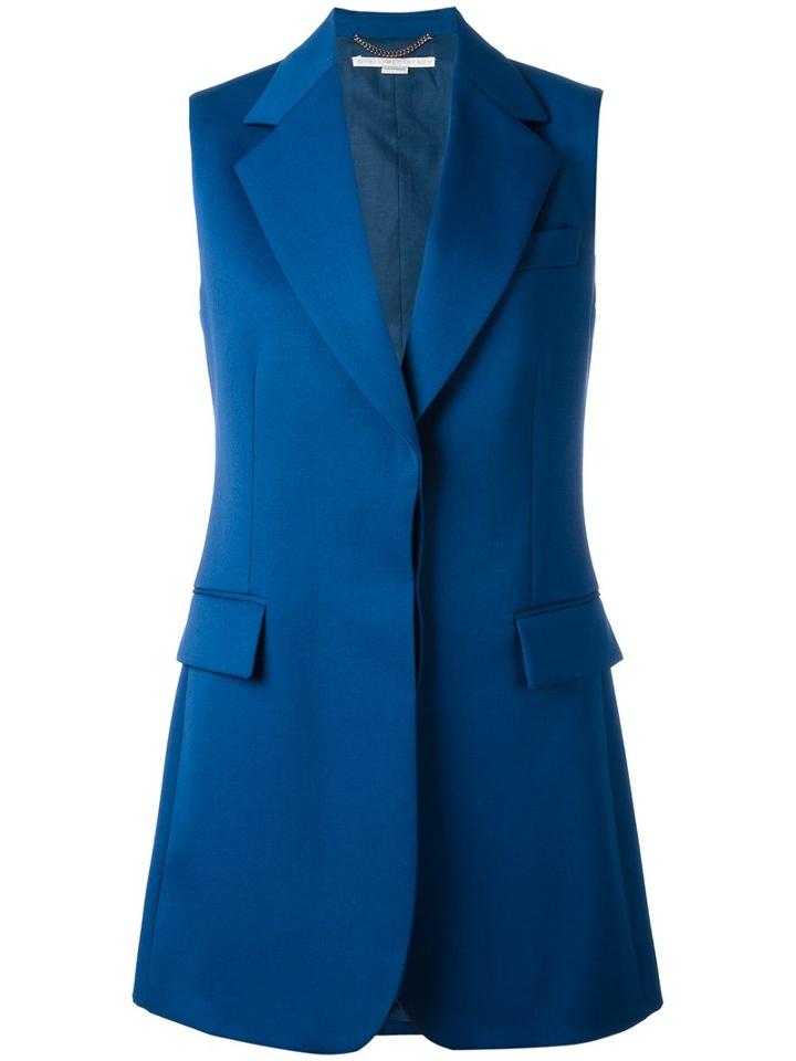 Stella Mccartney Becka Waistcoat, Women's, Size: 42, Blue, Cotton/viscose/wool