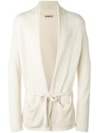 Nuur Tie-fastening Cardigan, Men's, Size: 46, Nude/neutrals, Cotton/nylon