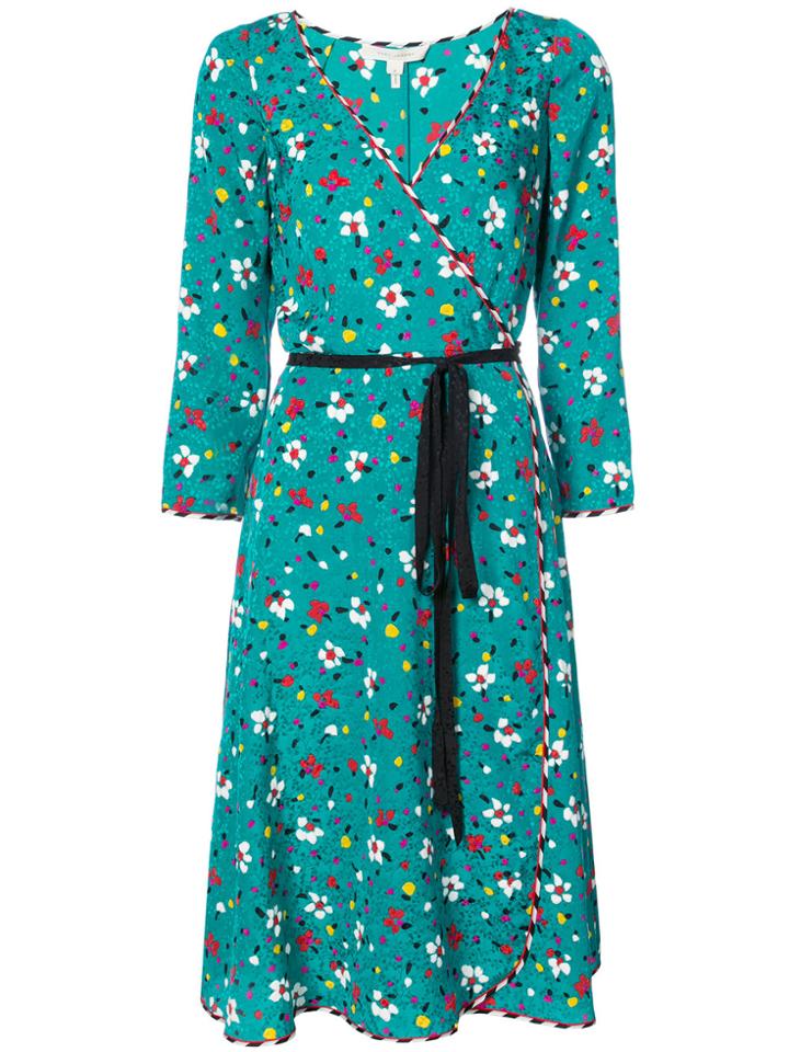 Marc Jacobs Floral Wrap Dress - Blue