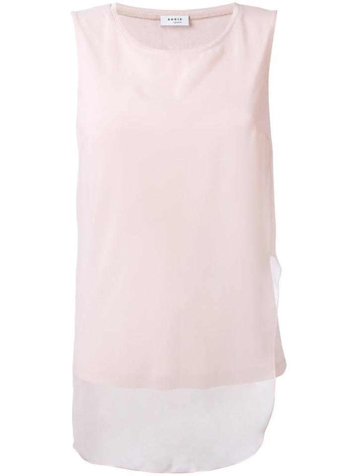 Akris Layered Tank Top, Women's, Size: 38, Pink/purple, Polyester/viscose/silk