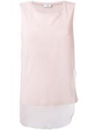 Akris Layered Tank Top, Women's, Size: 38, Pink/purple, Polyester/viscose/silk