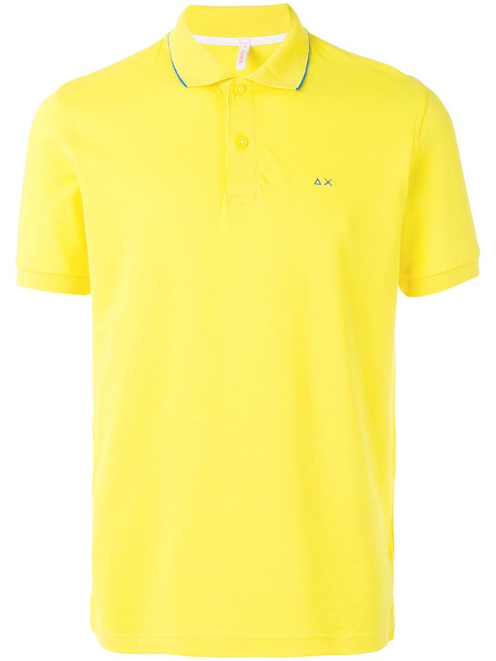 Sun 68 - Contrast Logo Polo Shirt - Men - Cotton/spandex/elastane - Xxl, Yellow/orange, Cotton/spandex/elastane