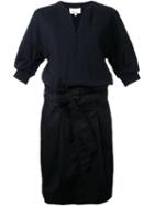 3.1 Phillip Lim Belted Combo Utility Dress, Women's, Size: 4, Black, Cotton