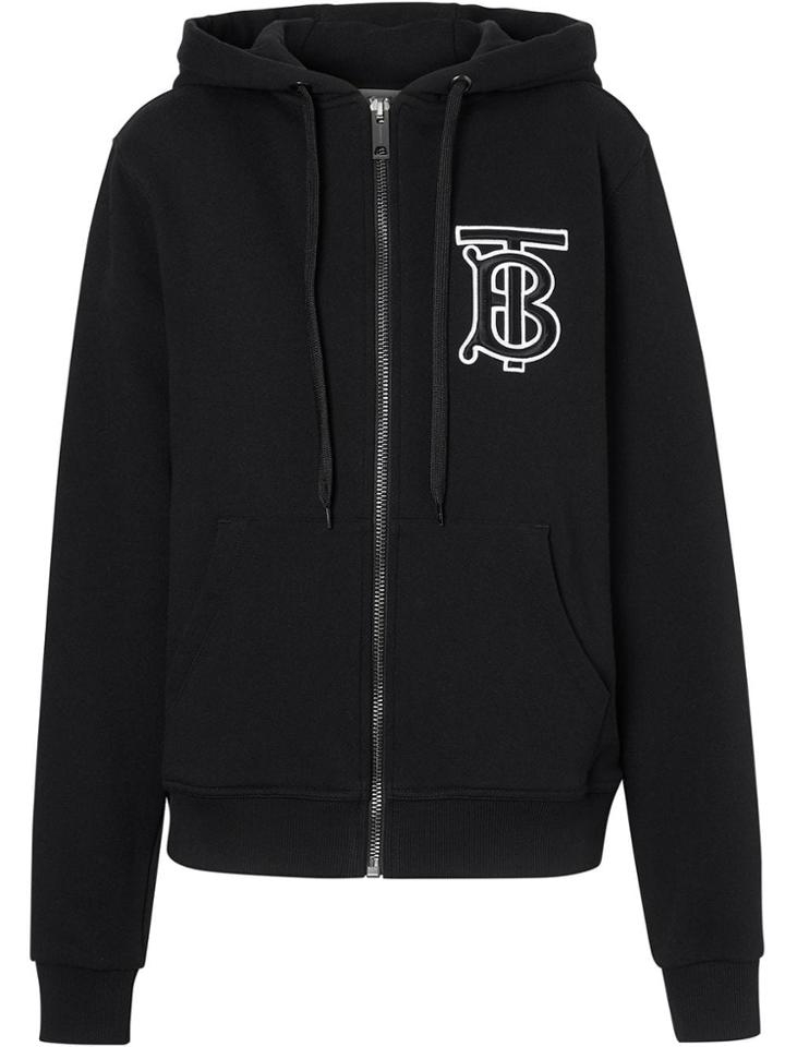 Burberry Monogram Print Hoodie - Black