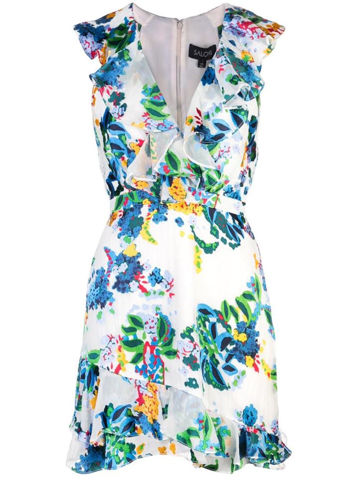 Saloni Floral Day Dress - Blue