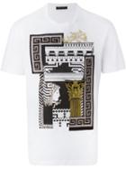 Versace 'greek Graphic' T-shirt, Men's, Size: Xl, White, Cotton