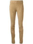 The Row Moto Leggings, Women's, Size: Small, Nude/neutrals, Lamb Skin/cotton/spandex/elastane