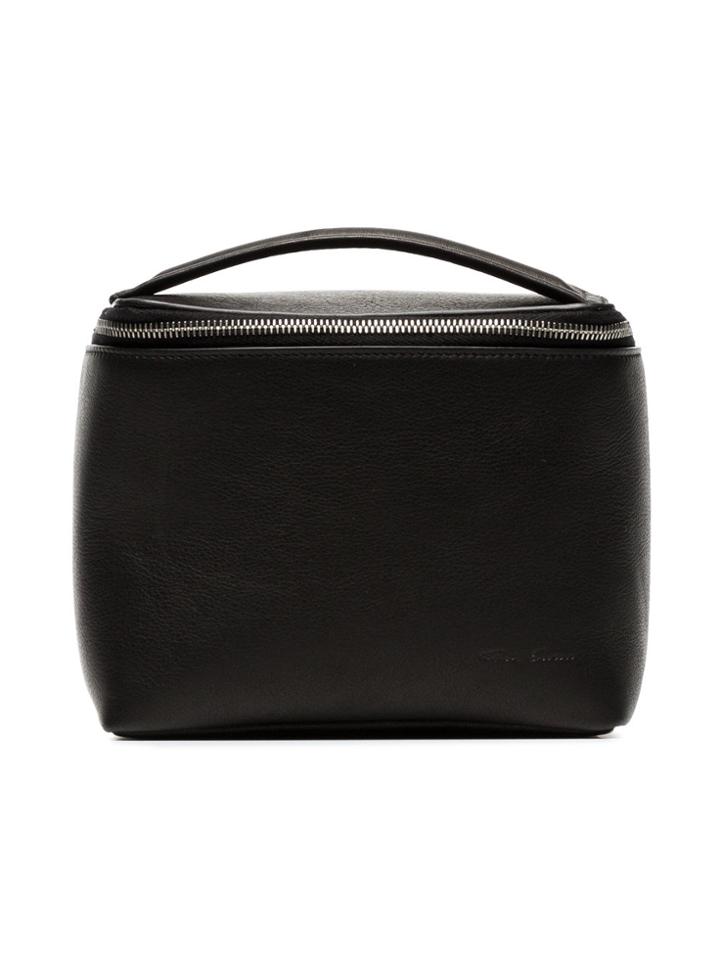 Rick Owens Black Leather Beauty Bag