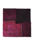Avant Toi Horse Print Scarf, Women's, Pink/purple, Silk/cashmere