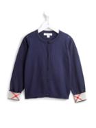 Burberry Kids House Check Cuffs Cardigan, Girl's, Size: 10 Yrs, Blue