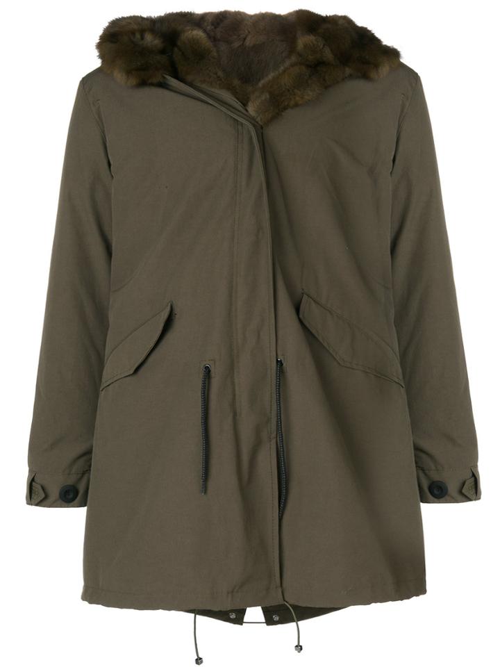 Liska Longsleeved Front Fastened Coat - Green