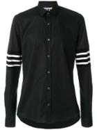 Les Hommes Urban Striped Sleeve Shirt - Black