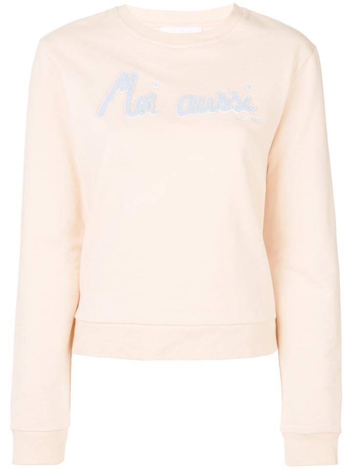 Carven Moi Aussi Sweatshirt - Nude & Neutrals