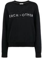 Each X Other Front Logo Loose Sweatshirt - Black