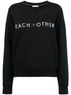 Each X Other Front Logo Loose Sweatshirt - Black