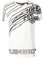Plein Sport Tiger Motif T-shirt - White