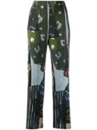 Pleats Please By Issey Miyake High Waisted Palazzo Pants - Green