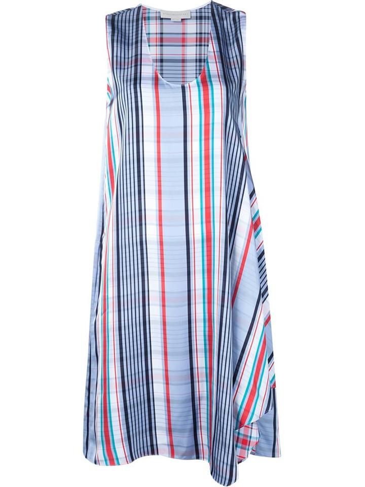 Stella Mccartney Checked Dress, Women's, Size: 42, Blue, Viscose