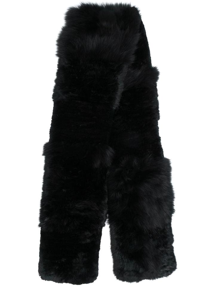 Yves Salomon Long Scarf - Black