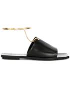 Jil Sander Anklet-embellished Slides - Black