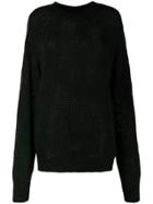 Unravel Project Open-knit Jumper - Black